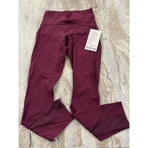 Lululemon Train Times 25" Tights NWT Size 6 Maroon Color